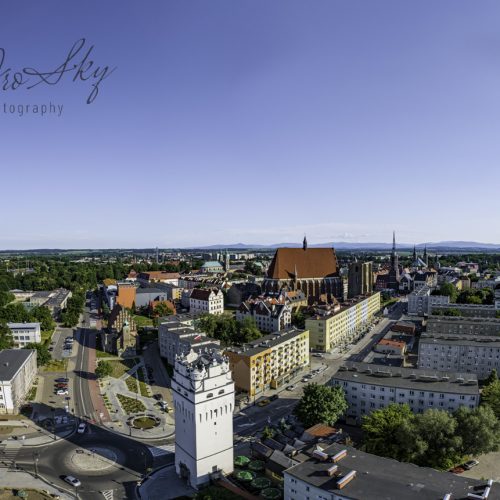 Wieża Wrocławska z centrum Nysy w tle