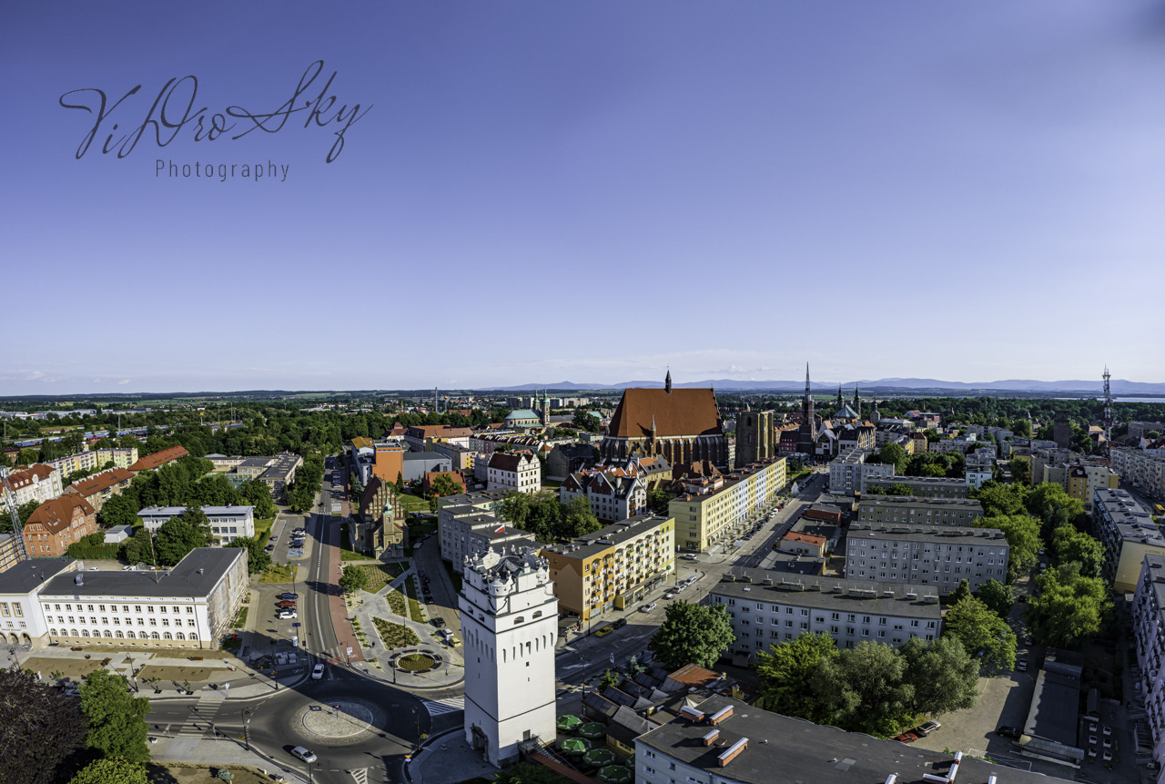 Wieża Wrocławska z centrum Nysy w tle