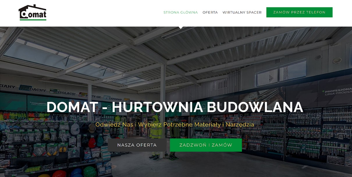 Strona internetowa Domat Nysa – projekt materiałów budowlanych-min Strona internetowa Domat Nysa - projekt materiałów budowlanych