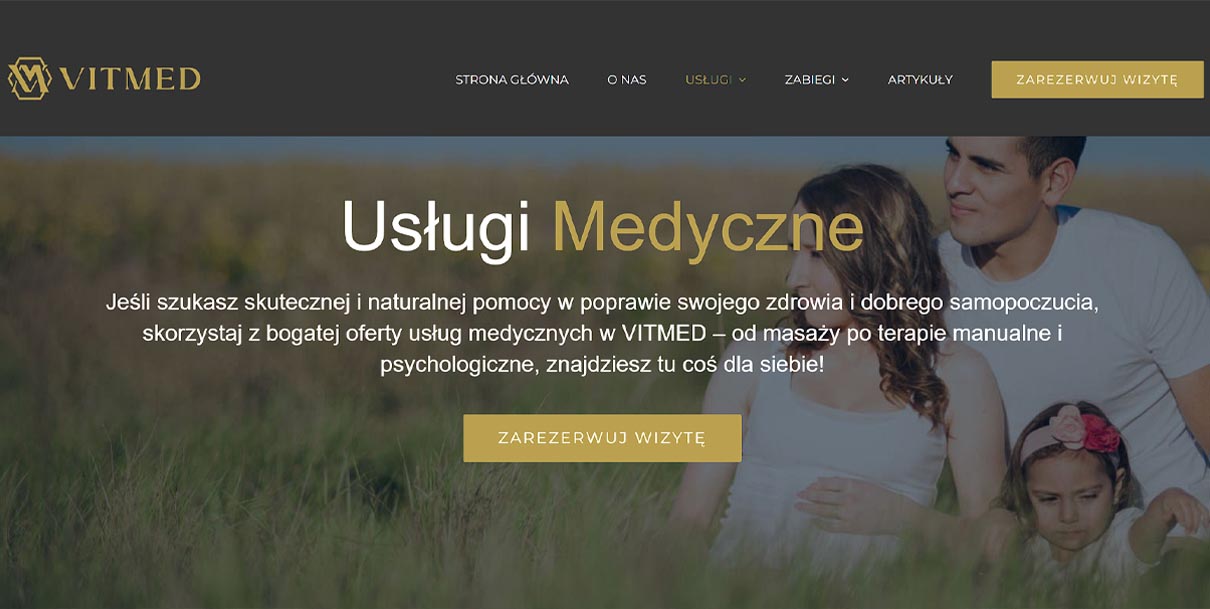 Strona internetowa VIT-MED – usługi Strona internetowa VIT-MED - usługi