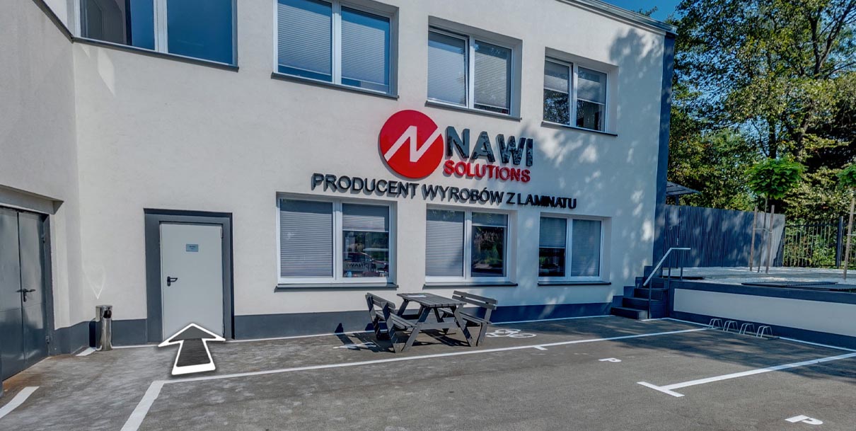 Wirtualny spacer Nawi Solutions - wejście do biura